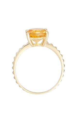 Anel Clou  Ouro amarelo e citrino