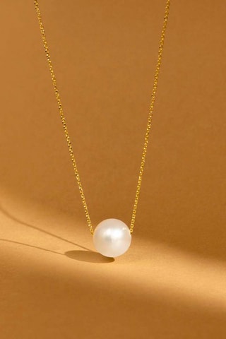 Corrente Single pearl Ouro amarelo e pérola natural