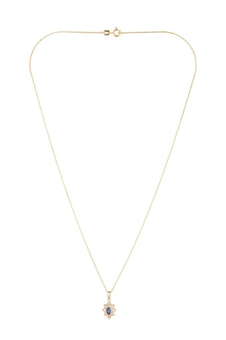 Pendente Solona Ouro amarelo, safiras e diamantes