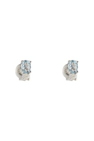 Brincos Azur Ouro branco, diamantes e topázios