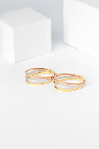 Créoles Orion - Or rose, or blanc et or jaune