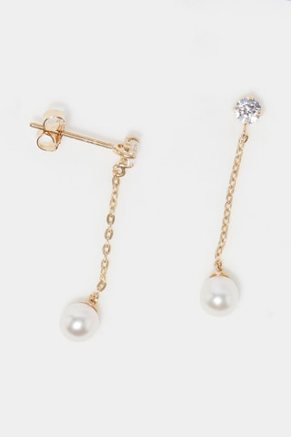 Boucles d'oreilles Moana Pearl - 
Or jaune et perles d'eau douce