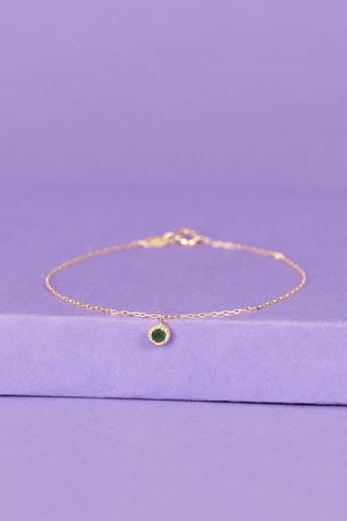 Bracelet Rond émeraude - Or jaune et émeraude