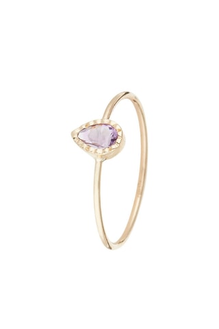 Bague Pierre Amèthe - Or jaune et améthyste