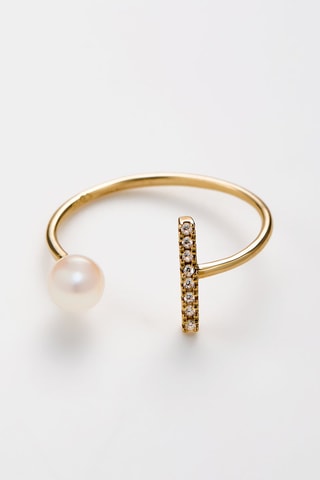 Bague Kalaya - 
Or jaune et perle de culture