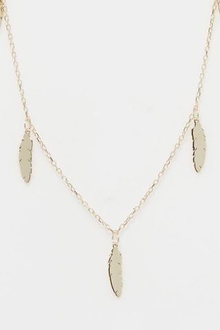 Collier Plumes - Or jaune