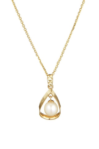 Pendentif Angelina  - Or jaune et perle d'eau douce
