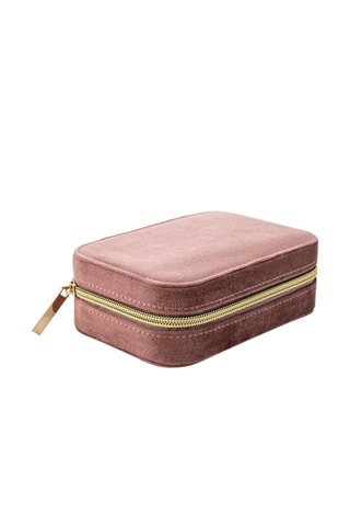 Boîte à bijoux en velours Berlin - Rose foncé