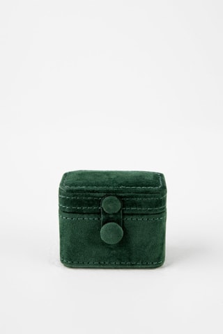 Boîte à bijoux en velours - Vert forêt - Walter Bach