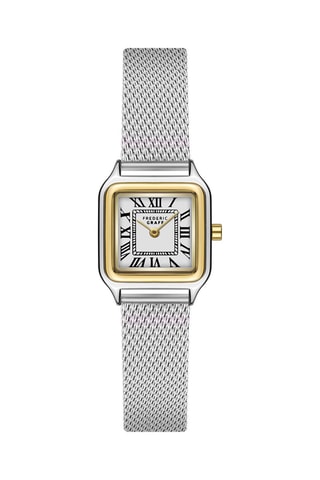 Montre à quartz en acier plaqué ion argent - Frederic Graff
