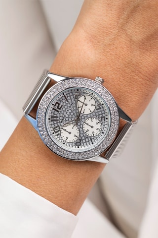 Montre à quartz en acier - Argenté
