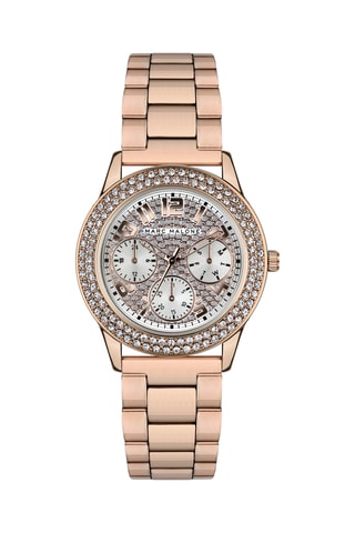 Montre à quartz en acier - Doré rose