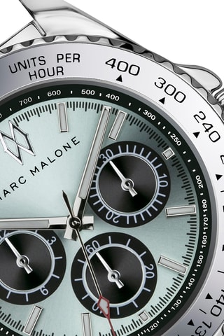 Montre à quartz en acier - Argenté et bleu