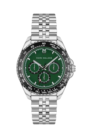 Montre à quartz en acier - Argenté et noir
