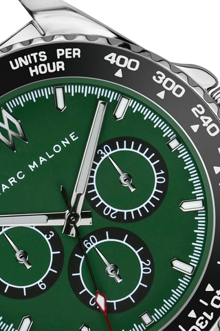 Montre à quartz en acier - Argenté et noir