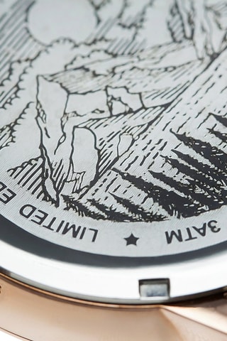 Montre à quartz en acier - Doré rose et argenté - Frederic Graff