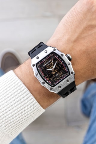 Montre automatique en silicone - Noir et argenté - Walter Bach