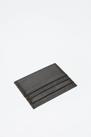 Porte-cartes en cuir - Marron foncé