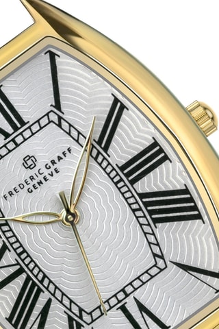Montre à quartz en cuir - Noir et doré - Frederic Graff