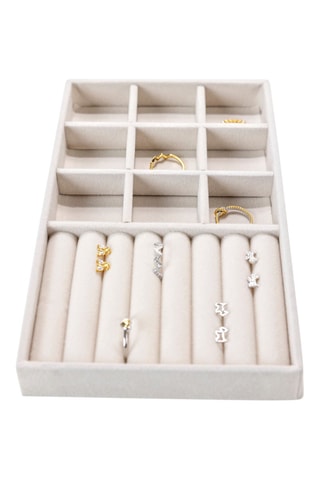 Boîte à bijoux en velours - Crème - Somm
