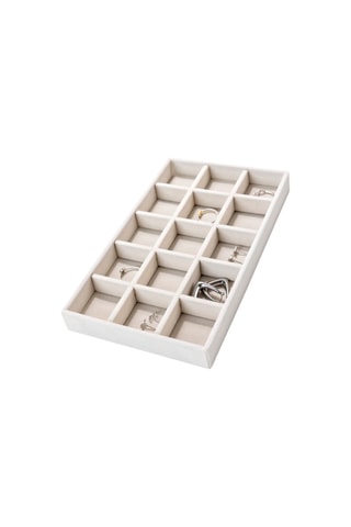 Plateau de rangement à bijoux en velours - 21 x 12,5 x 2,5 cm - Somm