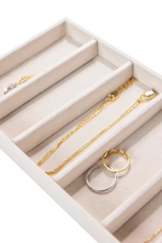 Boîte à bijoux en velours - Crème - Somm