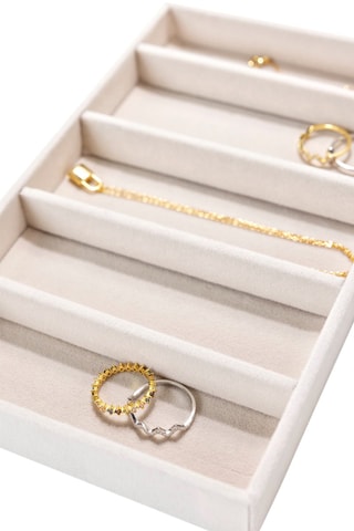 Boîte à bijoux en velours - Crème - Somm