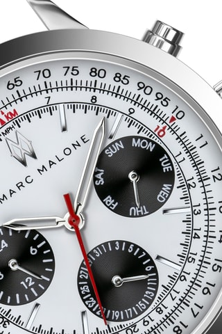 Montre à quartz en cuir - Noir et argenté