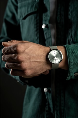 Montre à quartz en acier - Argenté