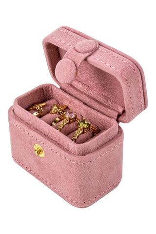 Boîte à bijoux en velours Riga - Rose foncé - Somm