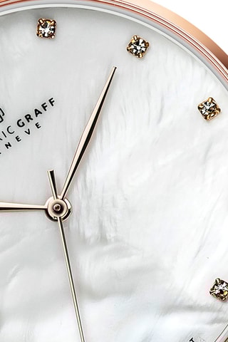 Montre à quartz en acier, nacre et cristal - Frederic Graff