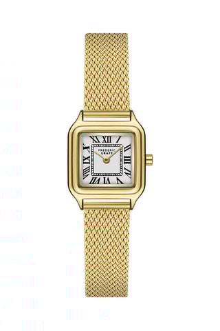 Montre à quartz en acier plaqué ion or jaune - Frederic Graff