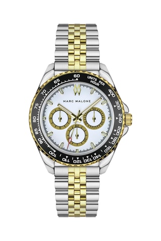 Montre à quartz en acier - Argenté et doré