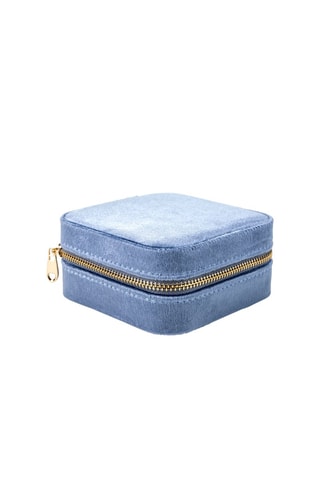 Boîte à bijoux en velours London - Bleu - Walter Bach