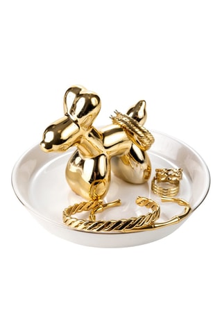 Porte-bijoux en céramique New - Blanc et doré - Somm