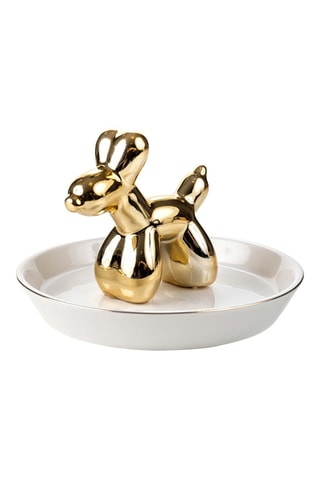 Porte-bijoux en céramique New - Blanc et doré - Somm