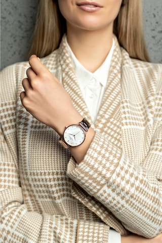 Montre à quartz en acier - Doré rose et blanc - Frederic Graff
