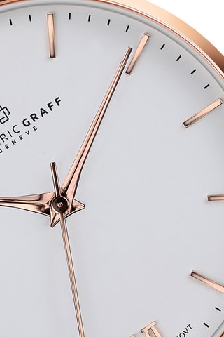 Montre à quartz en acier - Doré rose et blanc - Frederic Graff