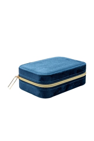 Boîte à bijoux en velours Berlin - Bleu marine
