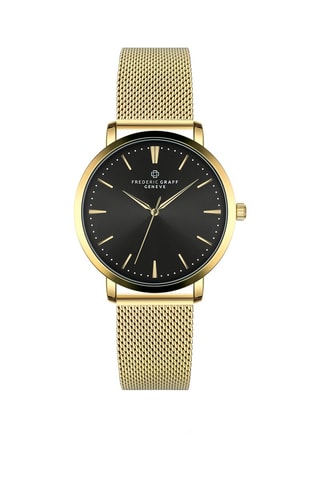 Montre à quartz en acier - Doré et noir - Frederic Graff