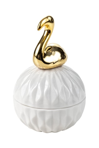 Boîte à bijoux en céramique Paphos - Doré et blanc - Somm
