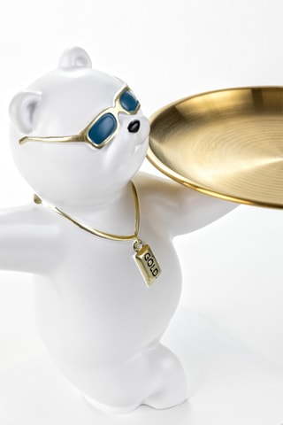Porte-bijoux en céramique Copenhagen - Blanc et doré - Somm