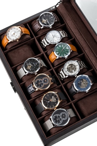 Boîte à montres en bois Palermo - Marron - Somm