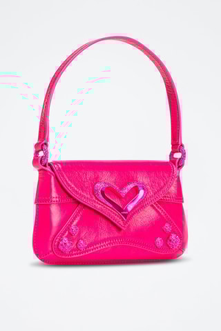 Leren Handtas - Fuchsia