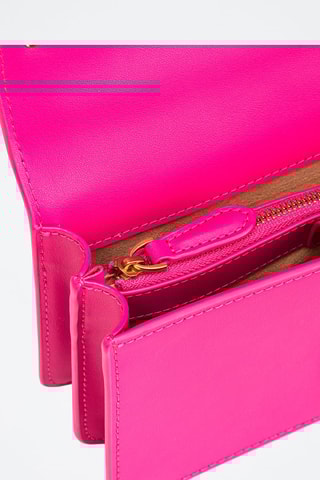 Leren Schoudertas Fuchsia