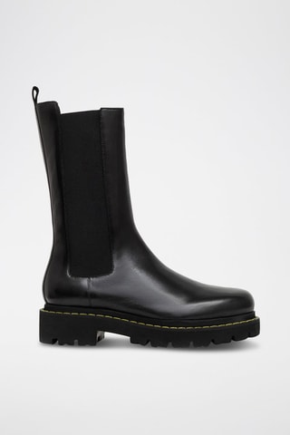 Bottines Chelsea en cuir de veau - Noir