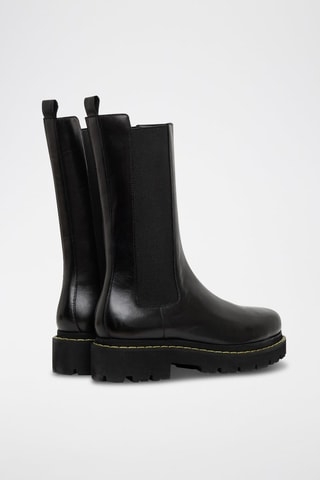 Bottines Chelsea en cuir de veau - Noir