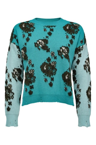 Trui - turquoise en lichtblauw