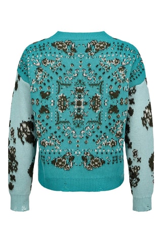 Trui - turquoise en lichtblauw