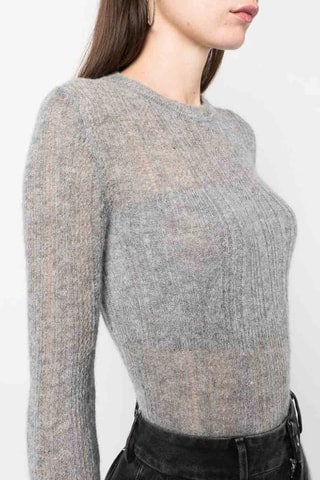 Pull en alpaga et laine - Gris